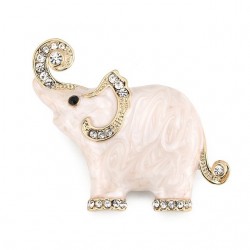 Esmalte & cristals elefante - broche