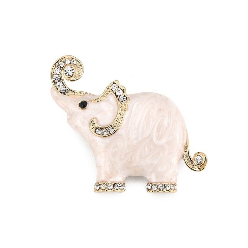Esmalte & cristals elefante - broche