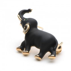 Elefante preto - broche