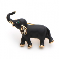 Elefante preto - broche