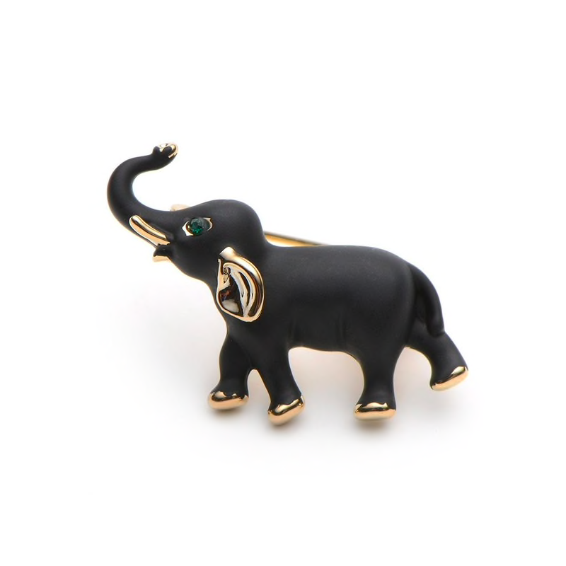 Black elephant - broochBrooches