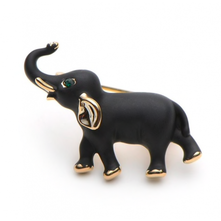 Elefante preto - broche