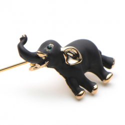 Elefante preto - broche