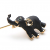 Elefante preto - broche