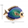 Broche de mulher de peixe azul