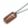 Vintage rosewood stainless steel cross necklaceNecklaces