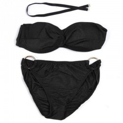 Metal ring push up bikini setBeachwear