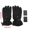 Luvas de aquecimento de bateria impermeável de inverno