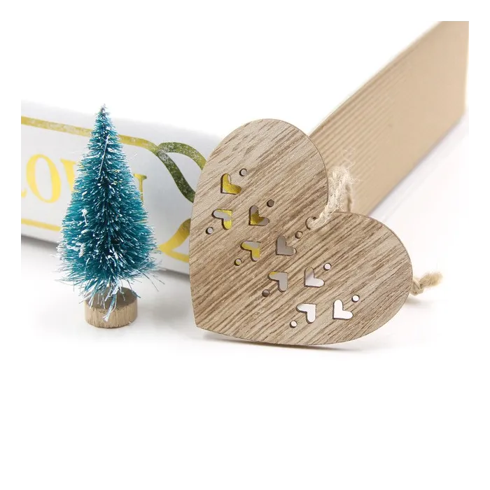 Christmas tree Xmas decoration wooden hollow pendants 6 pcsChristmas