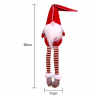 Decoração de Natal longas pernas sentado elfo 50cm