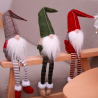 Decoração de Natal longas pernas sentado elfo 50cm