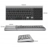 Teclado mini sem fio com touchpad - Caixa Android Air Mouse - PC com Windows