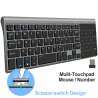 Teclado mini sem fio com touchpad - Caixa Android Air Mouse - PC com Windows