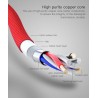 Cabo de carregamento rápido micro USB tipo L