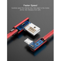 Cabo de carregamento rápido micro USB tipo L