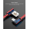 Cabo de carregamento rápido micro USB tipo L