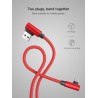Cabo de carregamento rápido micro USB tipo L