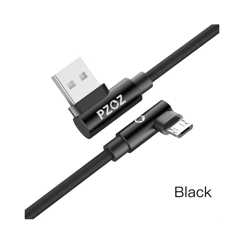 Cabo de carregamento rápido micro USB tipo L