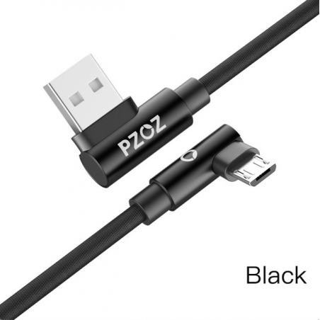 Cabo de carregamento rápido micro USB tipo L