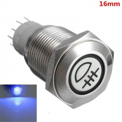 16mm LED illuminated self-locking waterproof push button switch stainless steelSwitches