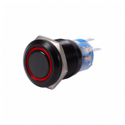 19mm 12V LED carro impermeável auto-bloqueio trava botão de pressão