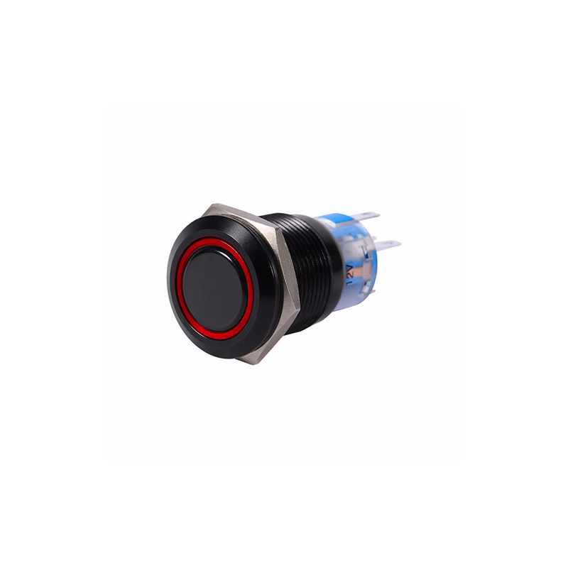 19mm 12V LED carro impermeável auto-bloqueio trava botão de pressão