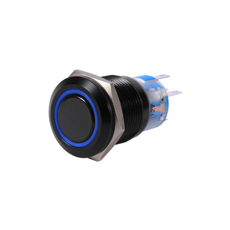 19mm 12V LED carro impermeável auto-bloqueio trava botão de pressão