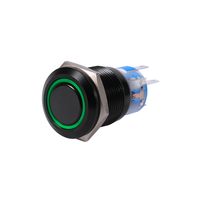19mm 12V LED carro impermeável auto-bloqueio trava botão de pressão