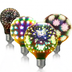 A60 G95 G125 4W E27 3D lâmpada LED