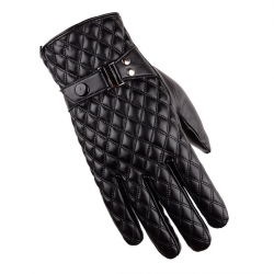 Luvas de inverno de couro quente com função de tela sensível ao toque