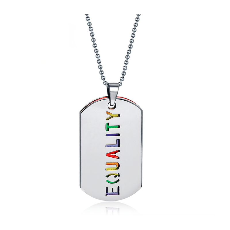 EQUALITY double layer pendant necklace unisexNecklaces