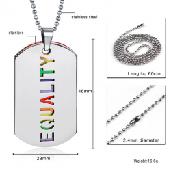 EQUALITY double layer pendant necklace unisexNecklaces