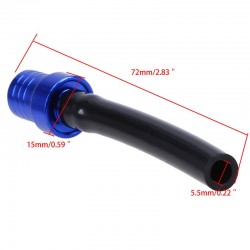 Tubo de ventilação de tanque de combustível de motocicleta de alumínio