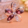 broche de flor de cristal