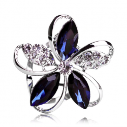 broche de flor de cristal