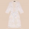 Laço completo transparente camisa de noite - robe