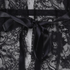 Laço completo transparente camisa de noite - robe