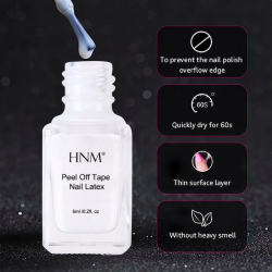 Pele de látex de prego protetora fora gel 6ml