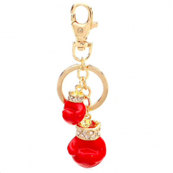 Boxe luvas chaveiro de cristal