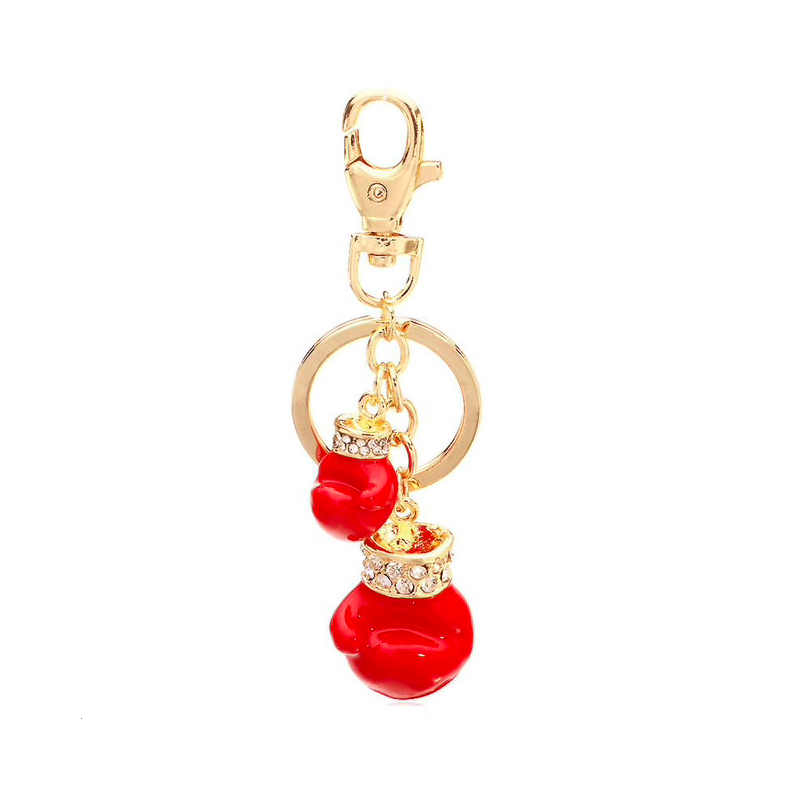 Boxe luvas chaveiro de cristal