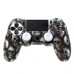 PS4 Pro Slim Caso da capa do tapete de silicone do controlador & 2 gomas de joystick