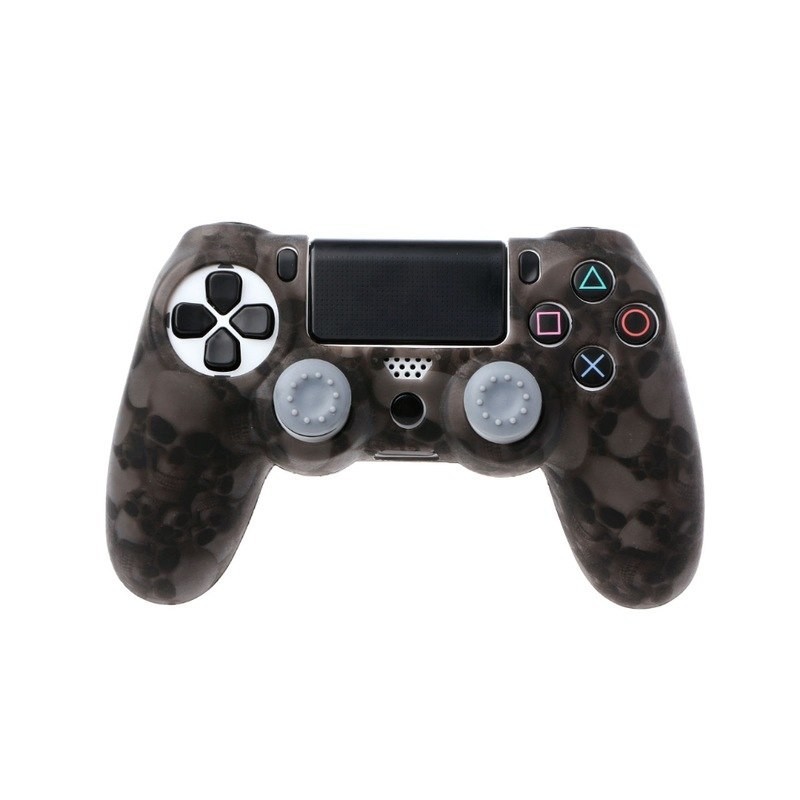 PS4 Pro Slim Caso da capa do tapete de silicone do controlador & 2 gomas de joystick