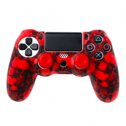 PS4 Pro Slim Caso da capa do tapete de silicone do controlador & 2 gomas de joystick