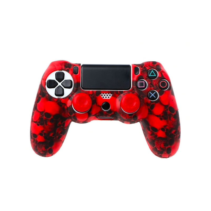 PS4 Pro Slim Caso da capa do tapete de silicone do controlador & 2 gomas de joystick