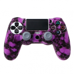 PS4 Pro Slim Caso da capa do tapete de silicone do controlador & 2 gomas de joystick