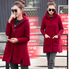 Long hooded coat fleece jacketJackets