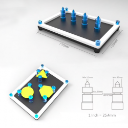 EleksMaker EleksFix & 4 pilares quadro de suporte de placa PCB magnética