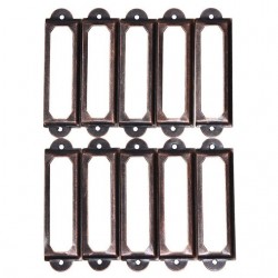 Antique brass furniture metal handle - frame label holder - 10 piecesFurniture