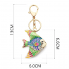 Crystal & enamel fish keyring keychainKeyrings