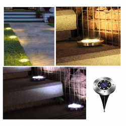 8 LED piso enterrado - luz solar jardim com sensor impermeável